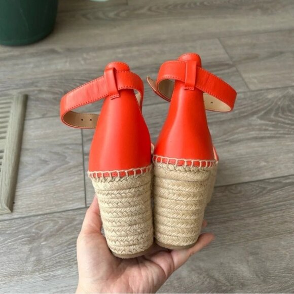 J Crew VACHETTA Leather Platform Espadrille Sandals - Picture 7 of 13